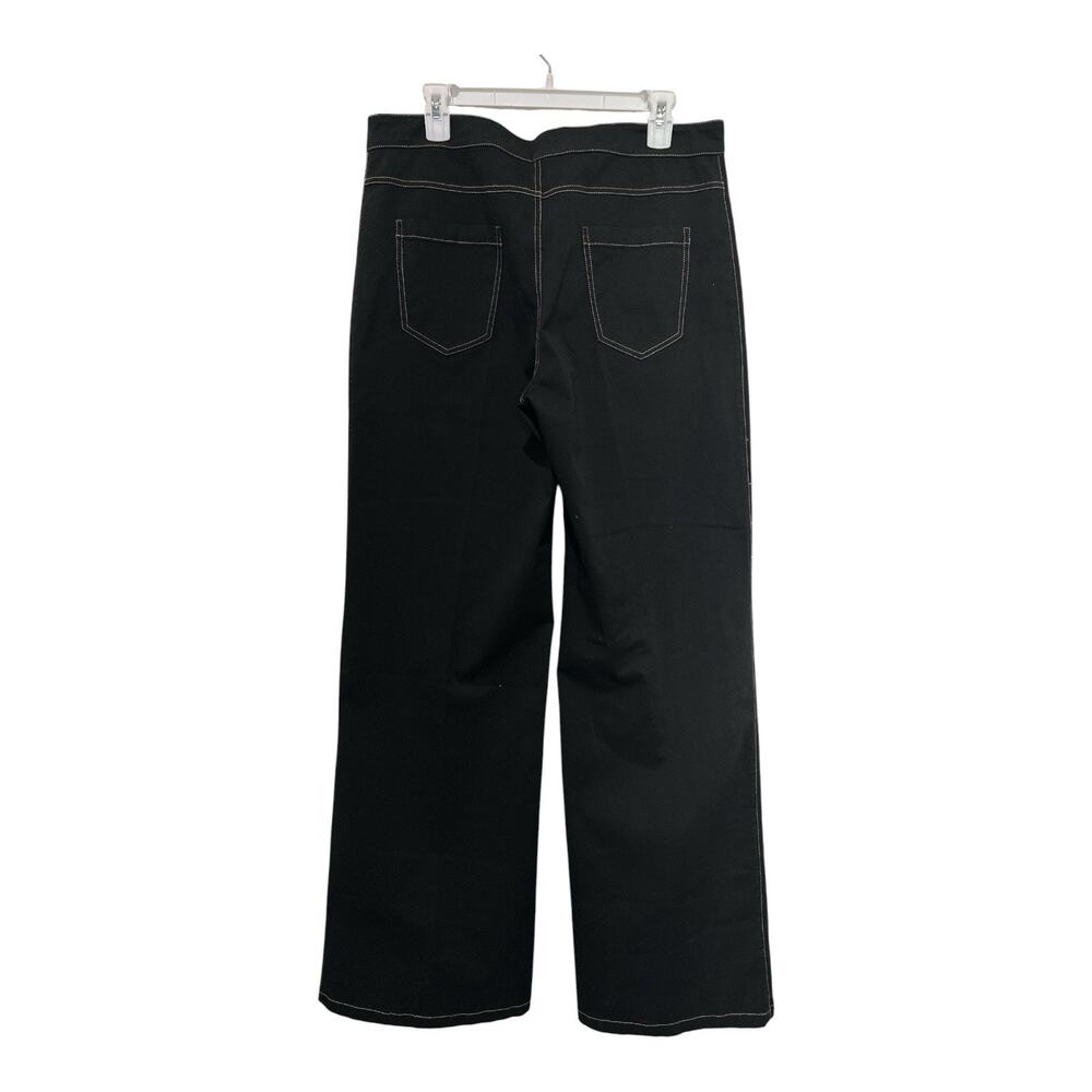 CALLAS MILANO Jane Cotton Stretch Flare Trousers - Black Size 48 USA 12 wide-leg - Picture 5 of 11